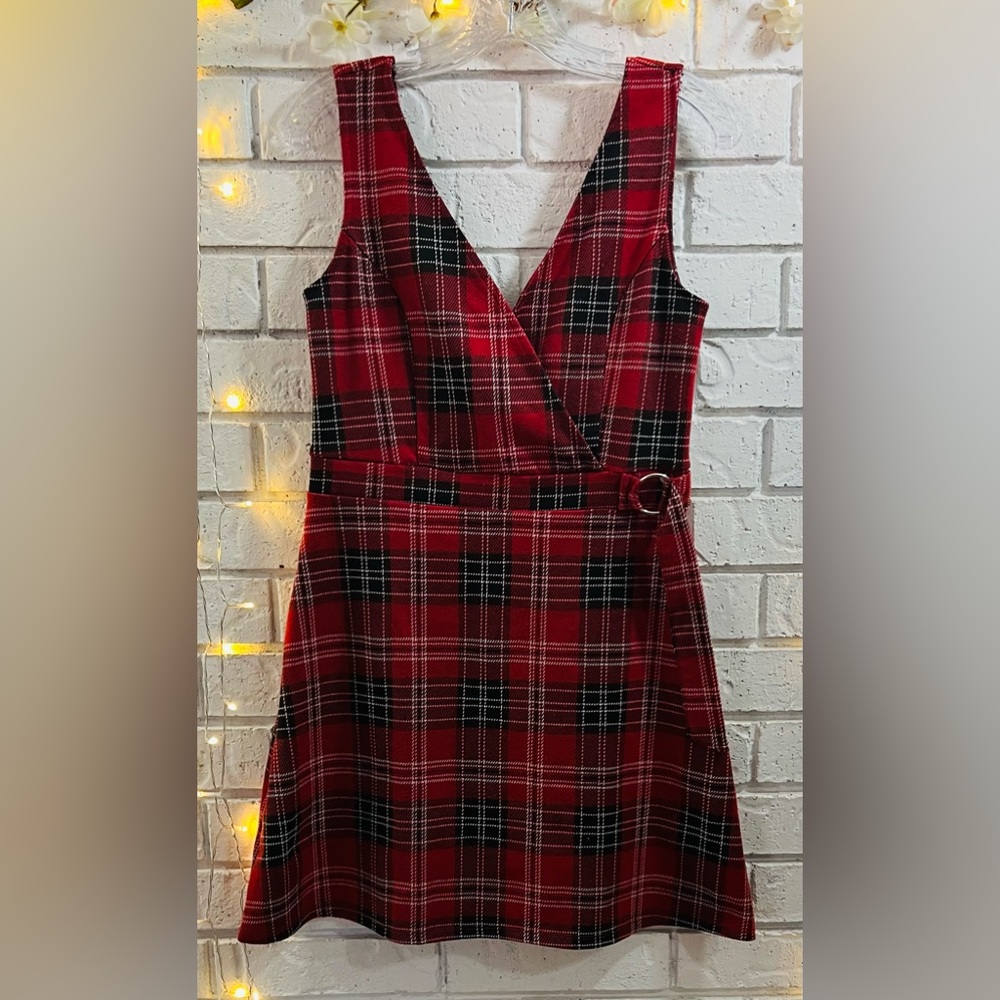 Red and Back Plaid Dress Size | M